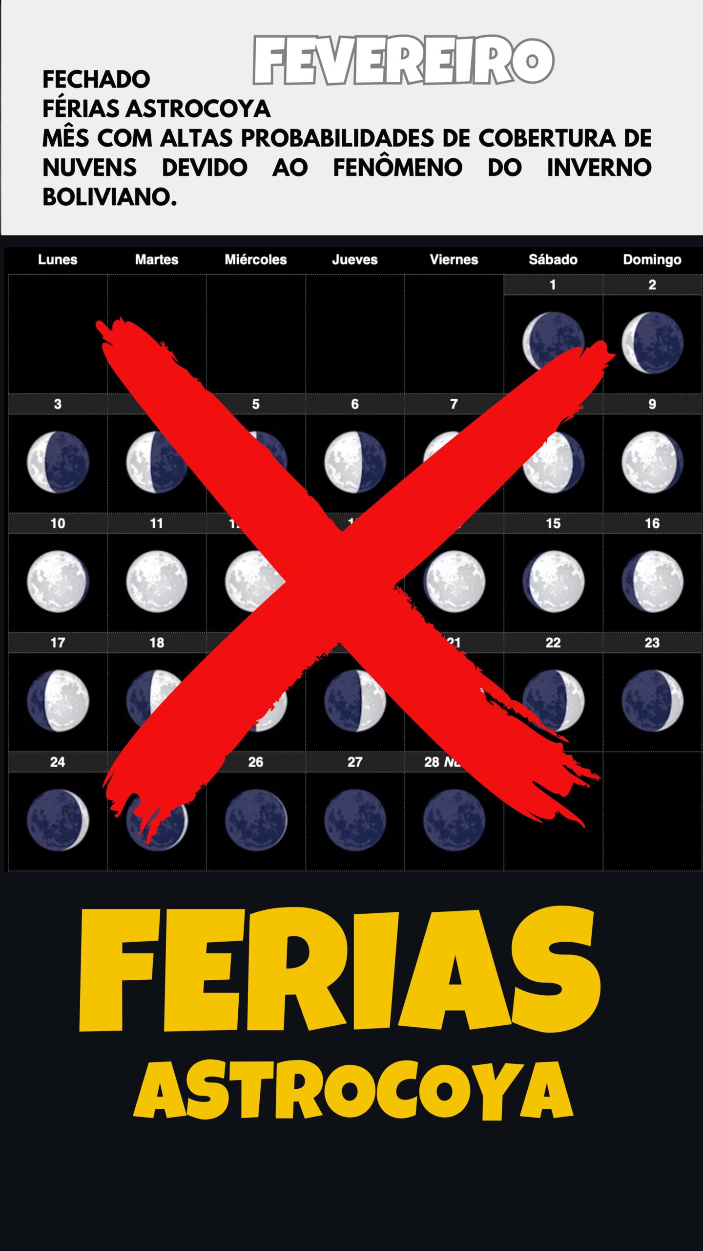 Calendario lunar de Febrero 2025